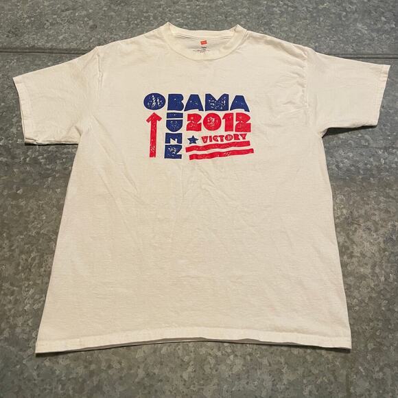 Obama Biden 2012 Victory Tee Shirt Mens Large Democrat President America Vintage - Picture 1 of 7